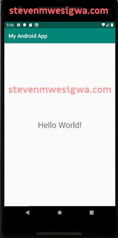 Run App On Smart Phone - Final App Phone Hello World